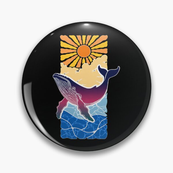 Item preview, Whale Ocean Sunburst Graphic Art designed and sold by helencacu.