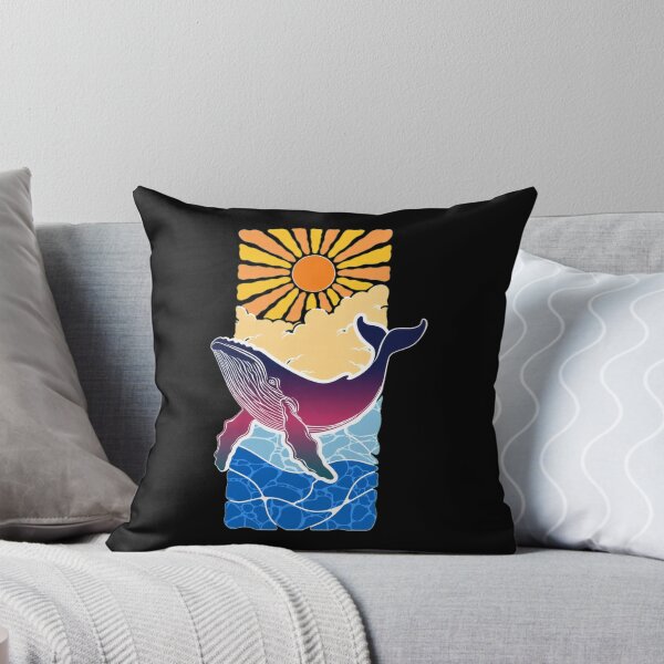 Item preview, Whale Ocean Sunburst Graphic Art designed and sold by helencacu.