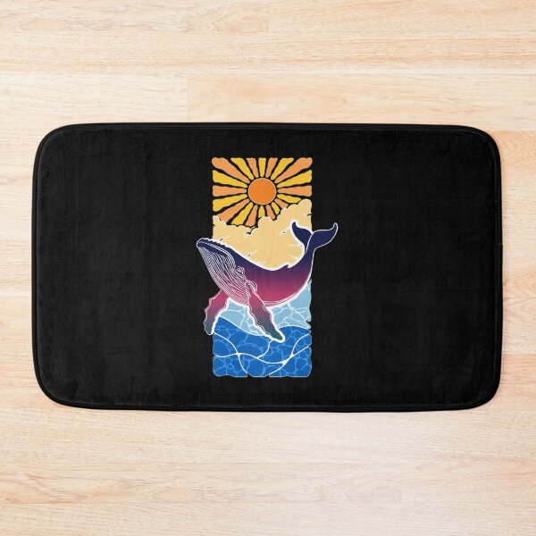 Item preview, Whale Ocean Sunburst Graphic Art designed and sold by helencacu.
