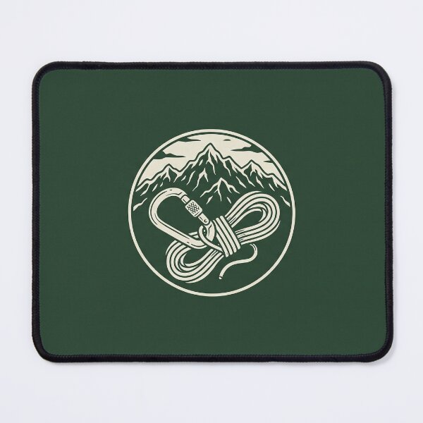 Item preview, Vintage Climbing Carabiner - Mountain Adventure Line Art Badge Sticker designed and sold by MissoStudio.