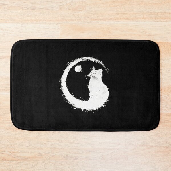 Item preview, White Cat Moon Zen Art designed and sold by andrasmar.