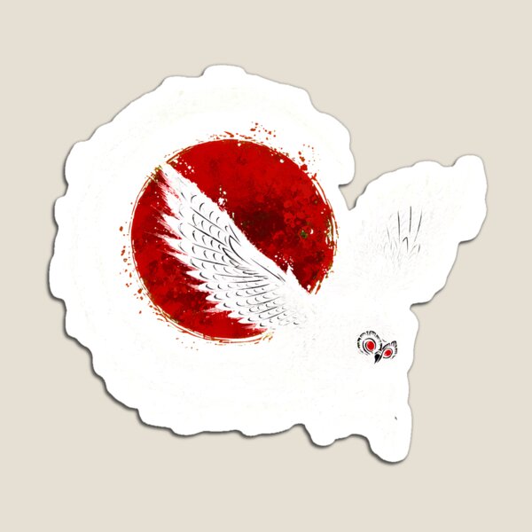 Item preview, White Owl Red Moon Ink Wash designed and sold by lasopent.