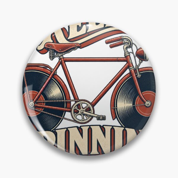 Item preview, Keep Spinning Vinyl Bicycle Graphic designed and sold by S06PMarketing.