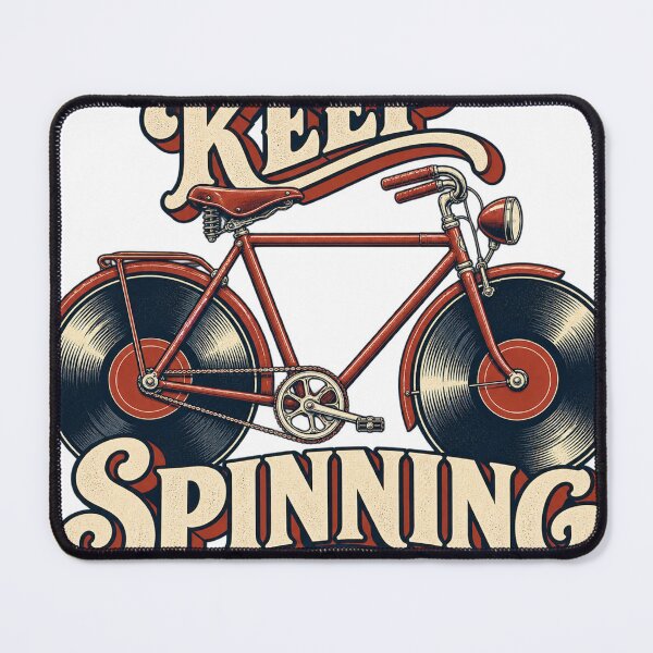 Item preview, Keep Spinning Vinyl Bicycle Graphic designed and sold by S06PMarketing.