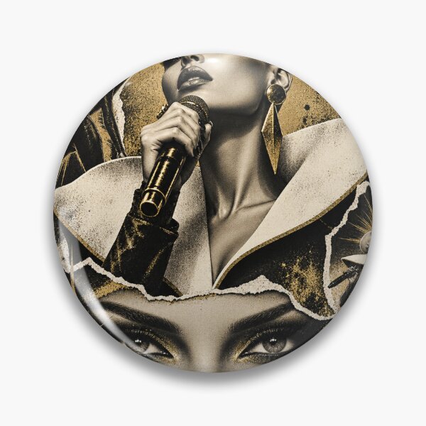 Item preview, Amber Anthem Fictional Pop Performer Collage designed and sold by S06PMarketing.