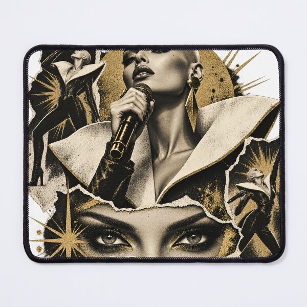 Item preview, Amber Anthem Fictional Pop Performer Collage designed and sold by S06PMarketing.
