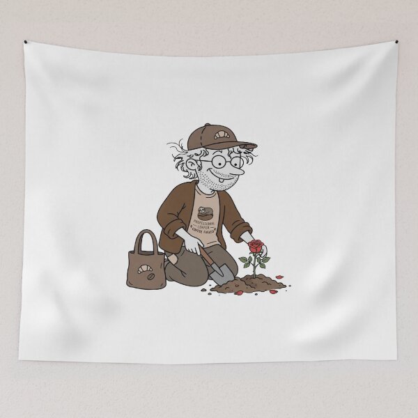 Item preview, Funny Gardener Planting Red Rose designed and sold by ThePrintArt.