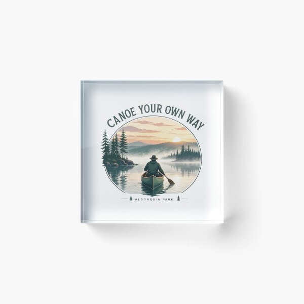 Item preview, Algonquin Park – Canoe Your Own Way – Misty Lake Paddler Art – Canadian Wilderness Souvenir Tee designed and sold by bobscraze.