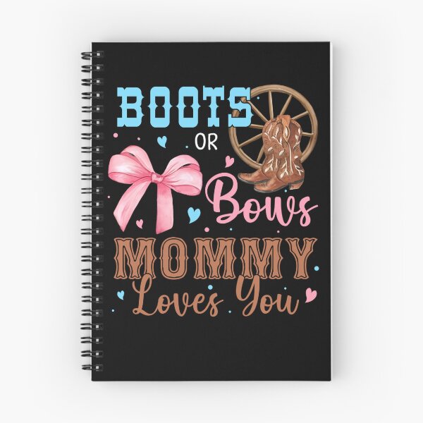 Item preview, Boots or Bows Gender Reveal Decorations Mommy Loves You designed and sold by RileyAngelaShop.