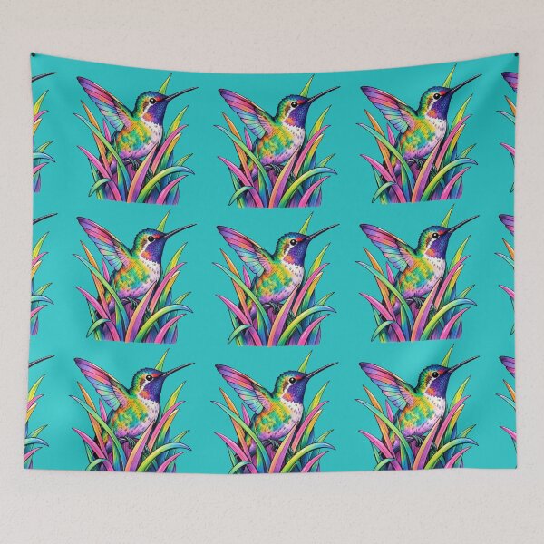 Item preview, Colorful Hummingbird Rainbow Garden designed and sold by Hari Arts.