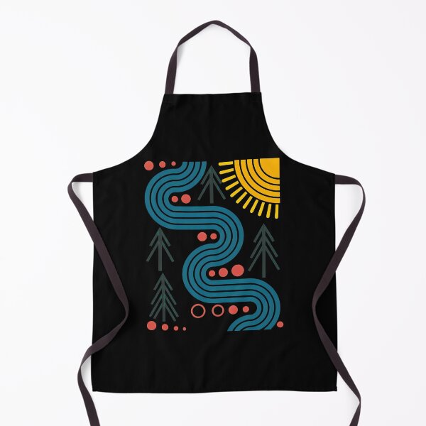 Item preview, Winding River Nature Landscape Geometric Sun Forest designed and sold by helencacu.