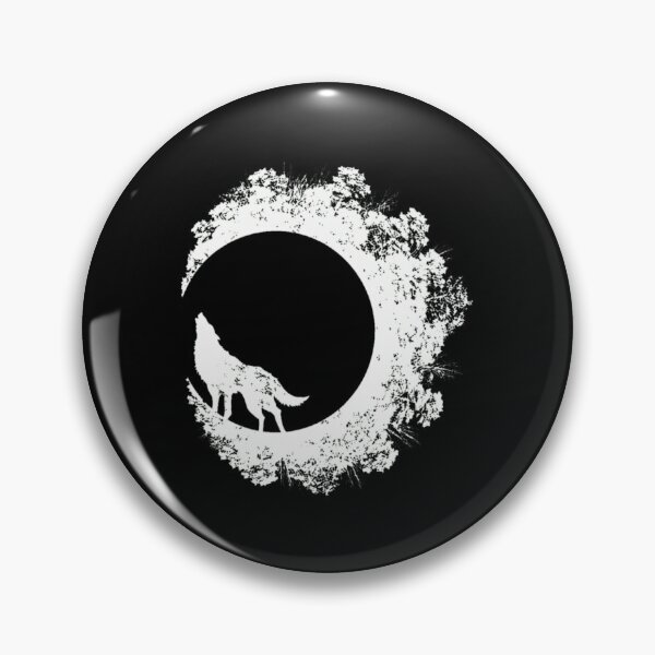 Item preview, Wolf Howling at Snowy Moon Forest Silhouette designed and sold by sotospor.