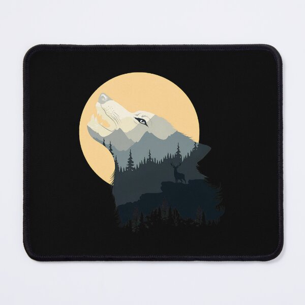 Item preview, Wolf Landscape Moon Silhouette Art designed and sold by lamercarv.