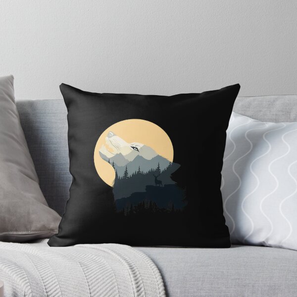 Item preview, Wolf Landscape Moon Silhouette Art designed and sold by lamercarv.