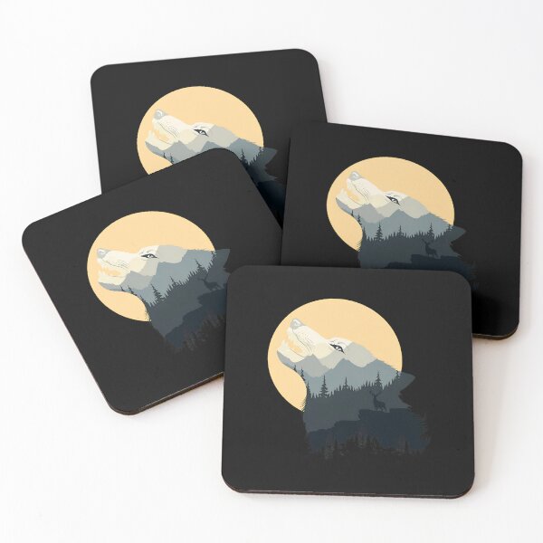 Item preview, Wolf Landscape Moon Silhouette Art designed and sold by lamercarv.