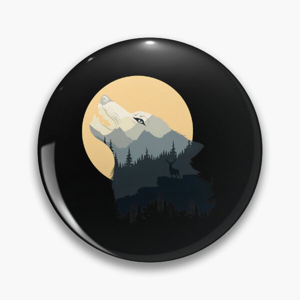 Item preview, Wolf Landscape Moon Silhouette Art designed and sold by lamercarv.