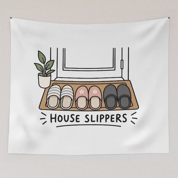 Item preview, House Slippers Minimal Balkan Household Humor designed and sold by OfficialBalkan.