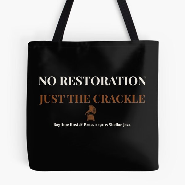 Item preview, No Restoration • Just the Crackle - Vintage 1910s Shellac Jazz T-Shirt  designed and sold by Ragtime Rust & Brass.