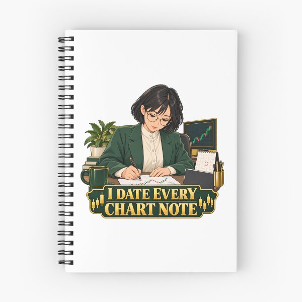 Item preview, I Date Every Chart Note Anime Trader Journaling designed and sold by Bikivuno.