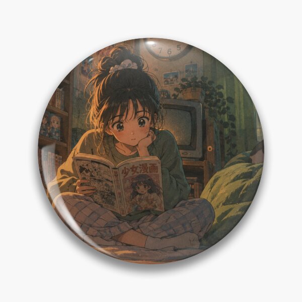 Item preview, Retro Anime Bedroom Reading Manga designed and sold by smdrndr.