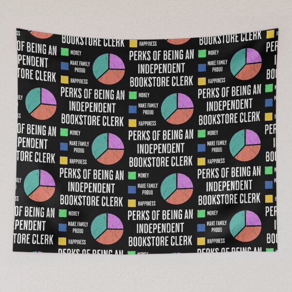 Item preview, Indie Bookstore Clerk Perks Funny Reading Lover designed and sold by d247.