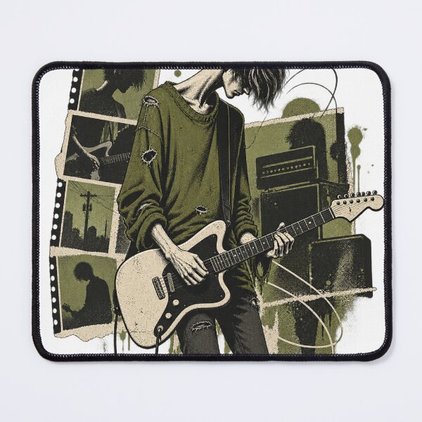 Item preview, Velvet Static Indie Guitarist Collage designed and sold by S06PMarketing.