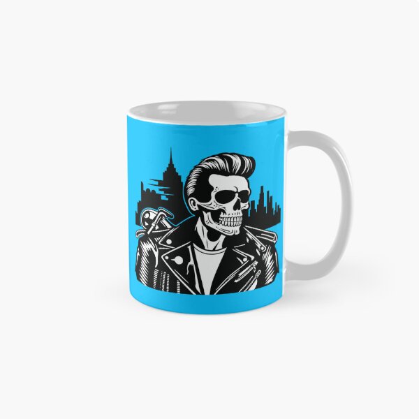 Item preview, Greaser Skeleton (Light Blue)  designed and sold by Crazy Raccoon .
