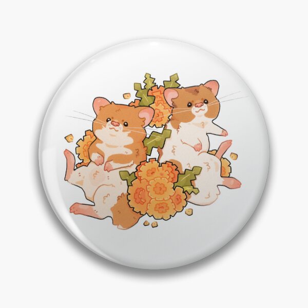 Item preview, Hamsters and Marigold Flowers designed and sold by bichodoomrato.