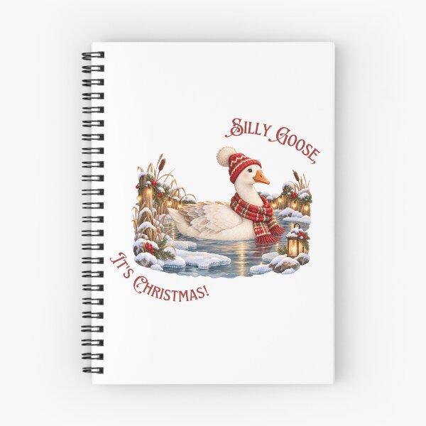 Item preview, Silly Goose It's Christmas Winter Pond designed and sold by mycute-stickers.