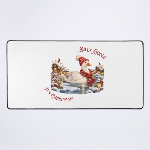 Item preview, Silly Goose It's Christmas Winter Pond designed and sold by mycute-stickers.
