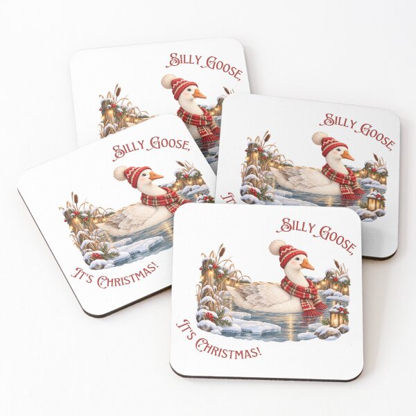 Item preview, Silly Goose It's Christmas Winter Pond designed and sold by mycute-stickers.