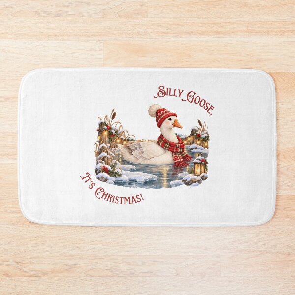 Item preview, Silly Goose It's Christmas Winter Pond designed and sold by mycute-stickers.