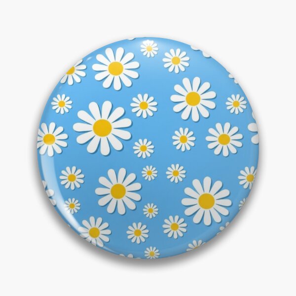 Item preview, Vibrant Blue White Daisy Floral designed and sold by ShivCraftStudio.