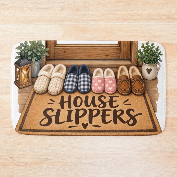 Item preview, House Slippers Rustic Balkan Household Humor designed and sold by OfficialBalkan.