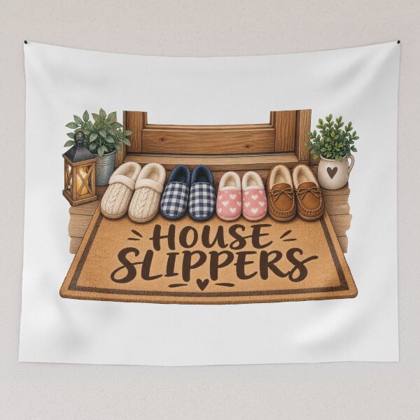 Item preview, House Slippers Rustic Balkan Household Humor designed and sold by OfficialBalkan.