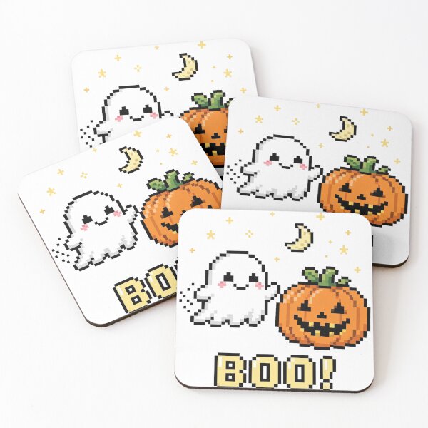 Item preview, BOO! 8-Bit Pixel Ghost and Pumpkin — Retro Arcade Halloween Shirt designed and sold by PulsivoxRecords.