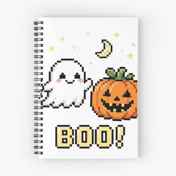 Item preview, BOO! 8-Bit Pixel Ghost and Pumpkin — Retro Arcade Halloween Shirt designed and sold by PulsivoxRecords.