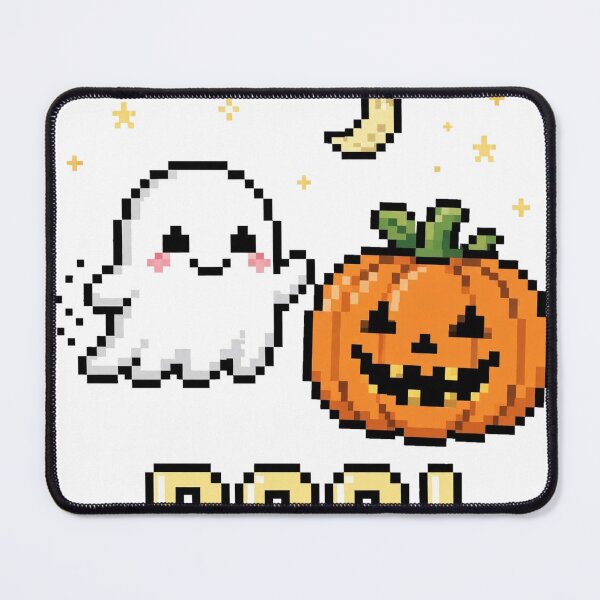 Item preview, BOO! 8-Bit Pixel Ghost and Pumpkin — Retro Arcade Halloween Shirt designed and sold by PulsivoxRecords.
