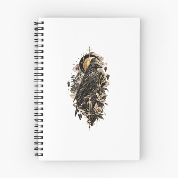 Item preview, Luxury Raven Black Gold Gothic Tattoo Art designed and sold by shivayverse.