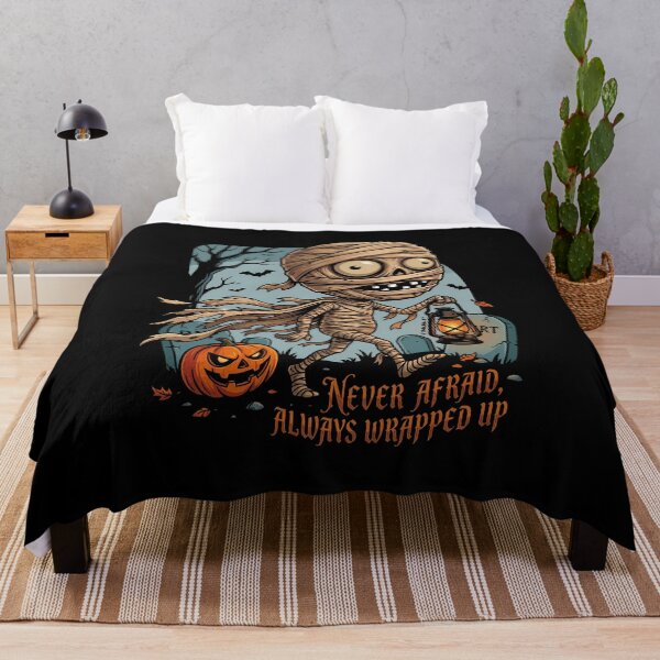 Item preview, Never Afraid, Always Wrapped Up | Cute Halloween Mummy Art designed and sold by TUMBAJULCA.