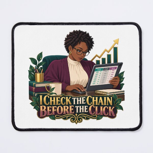 Item preview, Check the Chain Before the Click Anime Trader designed and sold by Bikivuno.