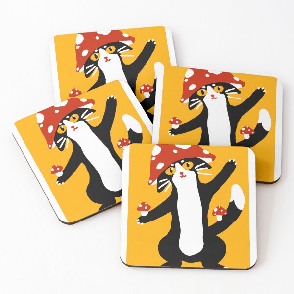 Item preview, Whimsical Mushroom Cat Design designed and sold by boraskylinnayKa.