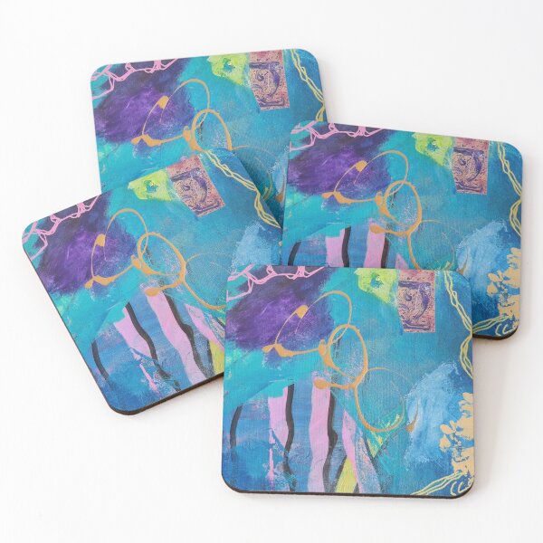 Item preview, 'Discovering' - Mixed media, colourful, abstract painting designed and sold by DDHA.