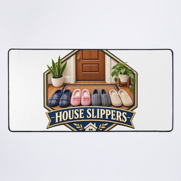 Item preview, House Slippers Geometric Balkan Household Humor designed and sold by OfficialBalkan.
