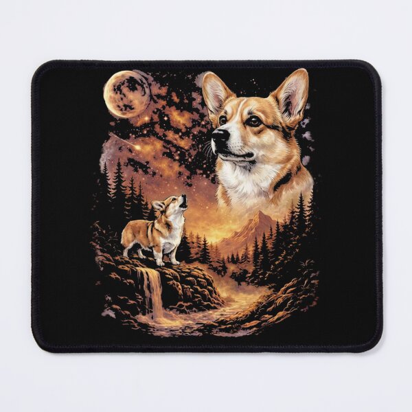 Item preview, Corgi Howling to The Moon Vintage 90s Funny Dog designed and sold by RileyAngelaShop.