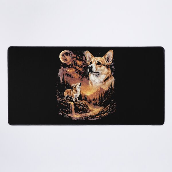 Item preview, Corgi Howling to The Moon Vintage 90s Funny Dog designed and sold by RileyAngelaShop.