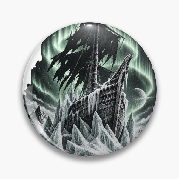 Item preview, Frostbound Vessel Atmospheric Metal Print designed and sold by S06PMarketing.