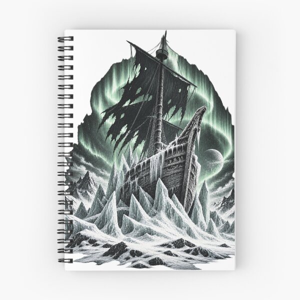Item preview, Frostbound Vessel Atmospheric Metal Print designed and sold by S06PMarketing.