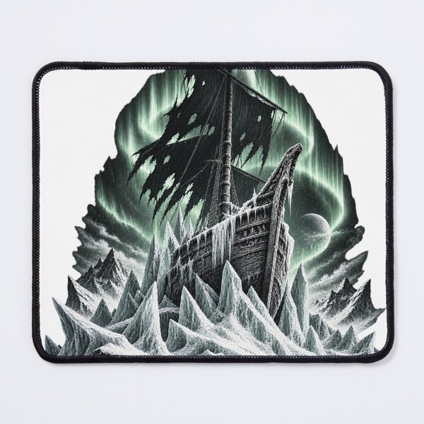 Item preview, Frostbound Vessel Atmospheric Metal Print designed and sold by S06PMarketing.