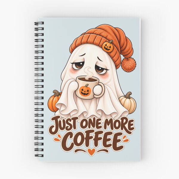 Item preview, Just One More Coffee – Tired Ghost Halloween designed and sold by HO•Designs.
